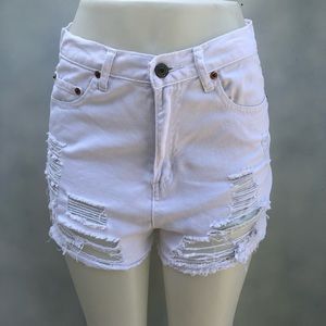 Love Culture Distressed High Waisted Shorts Size L